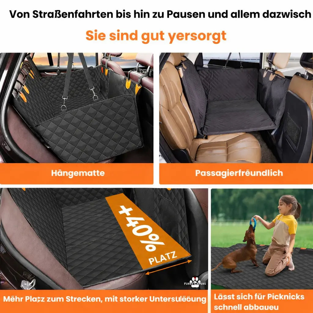 Hunde Autositzschutz mit festem Boden woofiworld